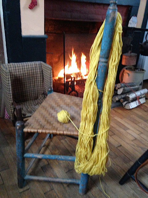 Winter Fire and Yarn