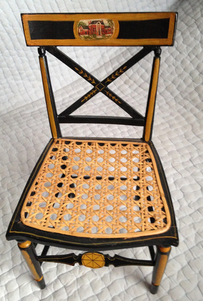 Mini chair with house scene